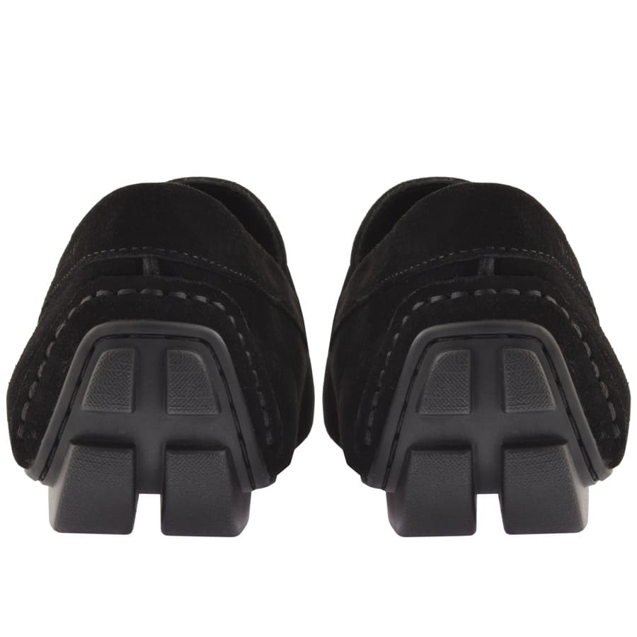 Alternative Image for ProductEmporio Armani Suede Driver Shoes Black2